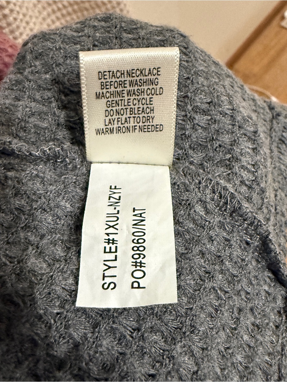 Cream, Dusty Rose and Gray Colorblock Open Cardigan - Picture 7 of 7